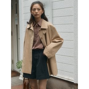 Mac half trench coat(Deep beige)