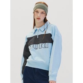 [골라] 여성 COLLAR HALF ZIP-UP SWEATSHIRTS [SKYBLUE]