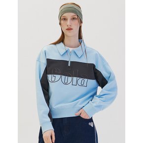 [골라] 여성 COLLAR HALF ZIP-UP SWEATSHIRTS [SKYBLUE]