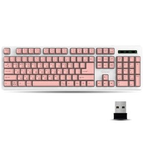 큐센 SEM-DT45 Plus 무선 키보드 핑크 (USB)