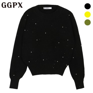 GGPX 진주 큐빅 니트 (GO9KP048F)