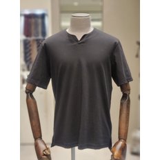 본 * BON 라운드 변형 넥 티셔츠 BN2MTS950BK