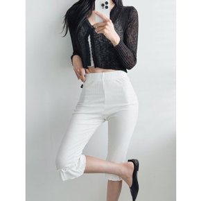 여자 7부 프릴 카프리 2컬러 팬츠 바지