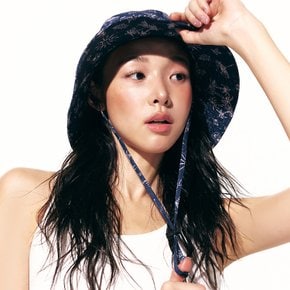 카프리 와이드 비치햇 네이비 (B6SUACP008NAV)