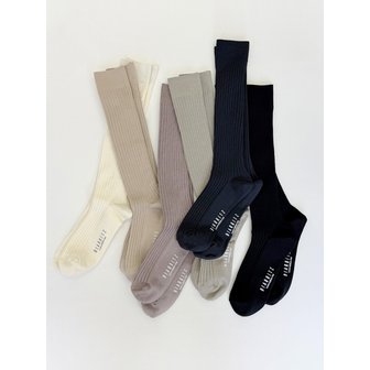 비아리츠 [2SET]캐슈넛 실켓 코튼 립 니삭스 6color