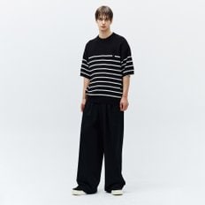 셈블런스 부클 스트라이프 크루넥 니트 블랙 ZH2KT880BK