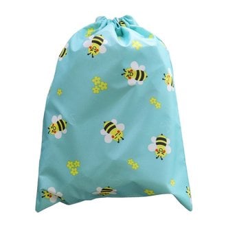  [더해피] 핸드메이드 조리개 가방 : 캐릭터 NEW 꿀벌-민트 피크닉/학교/파우치