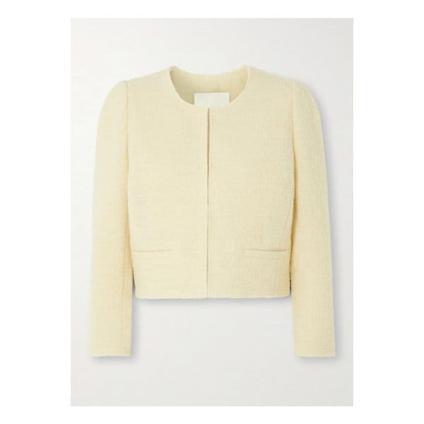 풀리 울 블렌드 트위드 재킷 에크루 1647597325951580