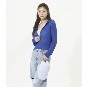 [C]메쉬조직 후드 가디건 (PR2KG561)