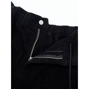 Washed corduroy pants (black)