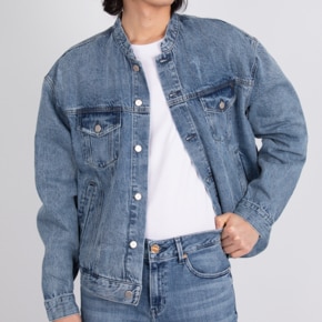 남성 청자켓 노카라 미디엄블루 MN1D6852