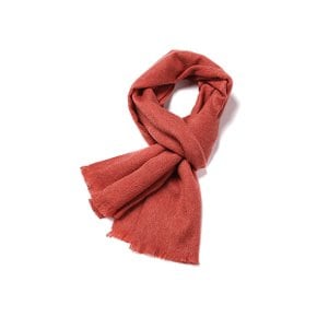 100% Cashmere Muffler Mineral Red