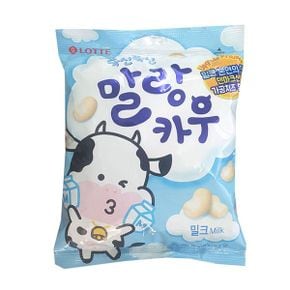 롯데 말랑카우 밀크 79g x 5개 / 우유맛 우유캔디 밀크향 밀크캔디 츄