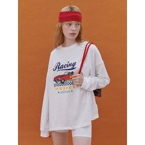 Racing Oversized-fit T-shirt (OFF-WHITE)