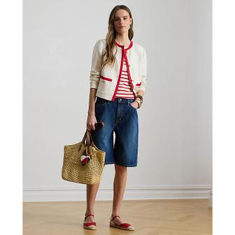 로렌 랄프 로렌 데님 와이드 레그 버뮤다 쇼트(WMLRSHOS7620092400)