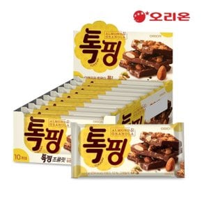 오리온 톡핑 초콜릿 아몬드 그래놀라 1P(43g) x 10개