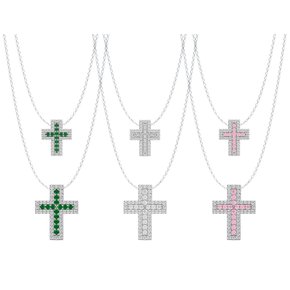 Ice double croce necklace