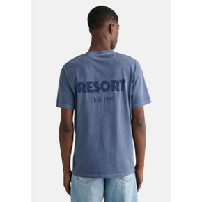 4990966 GANT SUNFADED GRAPHIC - Print T-shirt shadow blue