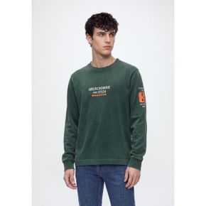 Abercrombie  Fitch 아버크롬비 앤 피치 가을 유행 로고 - 긴 소매 상의 연회색 8098055