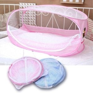  휴대용 접이식 원터치 유아 아기 침대 모기장 텐트 (WC02576)