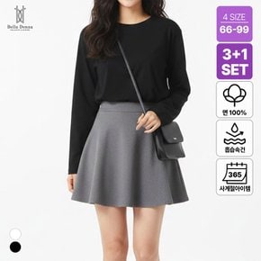 3+1 벨라도나 여성 건절기 데일리 무지 긴팔면티셔츠 이너티 2컬러 66-99 BLDN2604TL