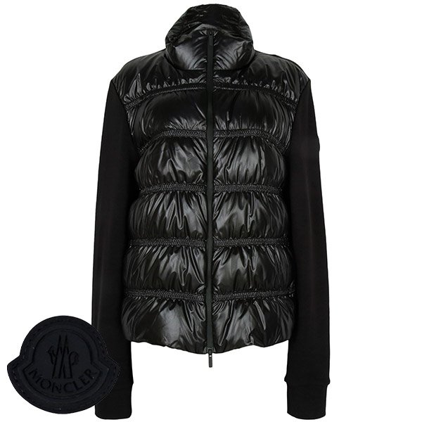 [부산점] 몽클레어 블랙 코튼 믹스 구스 다운 집업 자켓 8G00013 809KZ 999