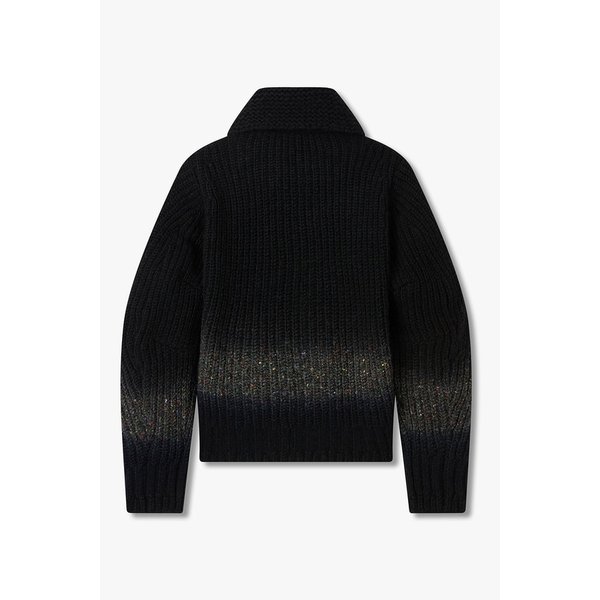 여성 가먼트 다이 울 니트 블루종 6415331120000