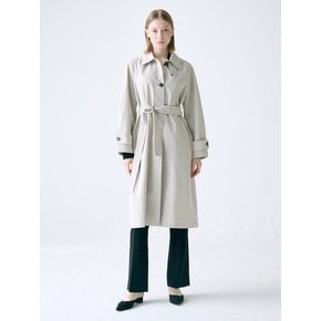 [COTTON] Belted Single Trench Coat