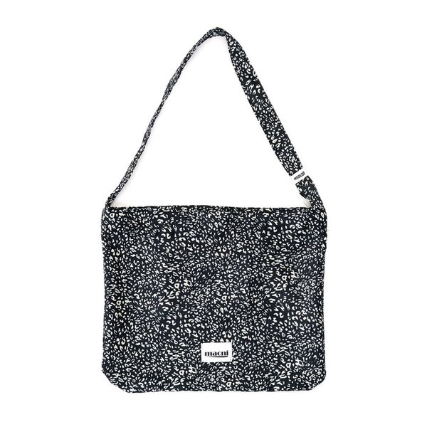 LEOPARD CORDUROY ECO CROSS BAG_BLACK
