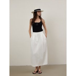 Fresh Cotton Volume Two-Tuck Long Skirt