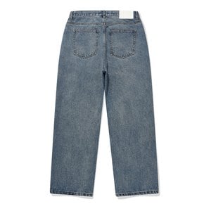 SP WIDE BIO WASHED DENIM PANTS-BLUE