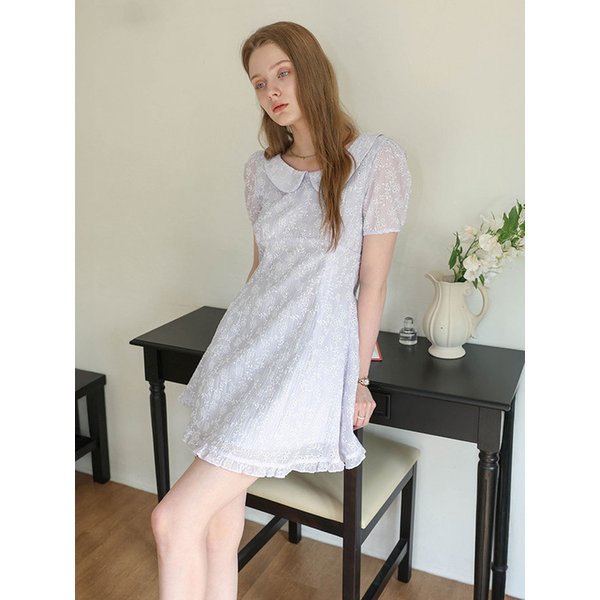 DD_Floral jacquard mini dress_LAVENDER