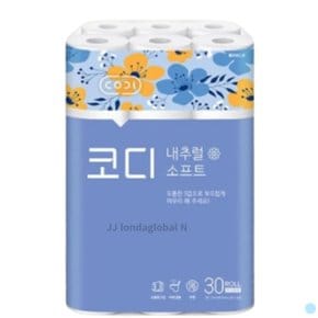 코디 두루마리 화장지 휴지 3겹 내추럴소프트 30롤