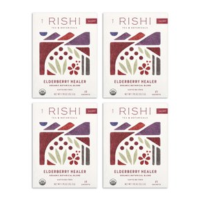 Rishi Tea 리쉬티 오가닉 엘더베리 힐러 티백 15입 4팩