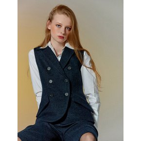 [TA212VPT05P] tailored double breast vest(jacket)