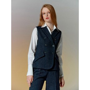 [TA212VPT05P] tailored double breast vest(jacket)