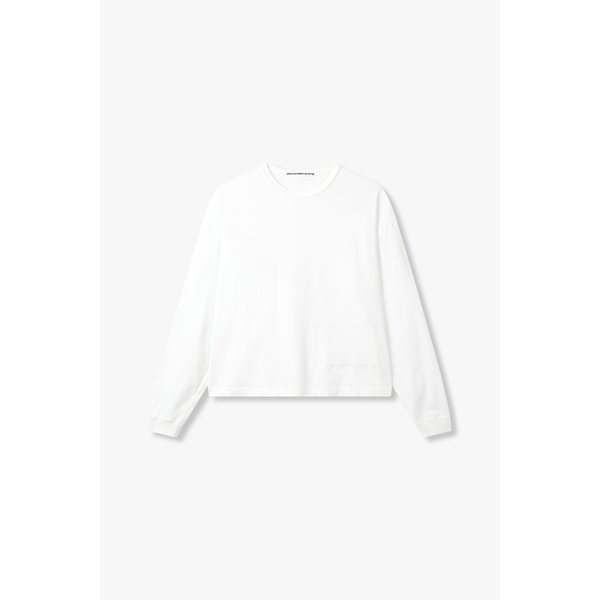 [UNISEX] 엠보 로고 롱 슬리브 티셔츠 3625120007000