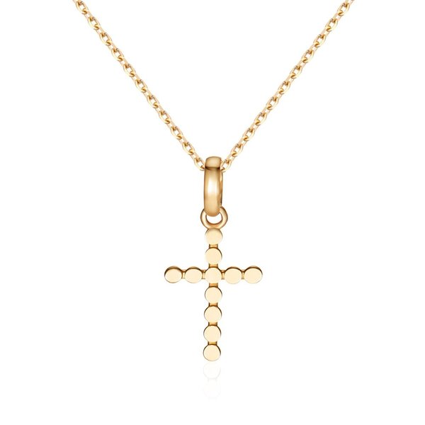 [비앤비골드] 14K 라운드 유닛 십자가 펜던트 M NPP40640