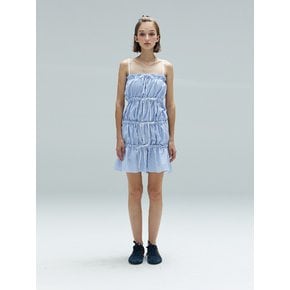 BEBE RUFFLE DRESS - BLUE