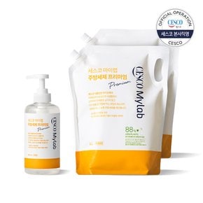 마이랩 주방세제 프리미엄 500ml + 리필 2L x2개