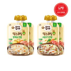 맘스쿠킹 유아 이유식 12개월   닭백숙 100g 2개+소불고기2개_P335315900
