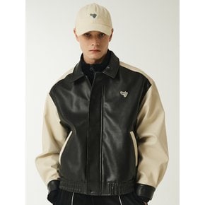 PLEATHER BLOUSON [3 COLOR]