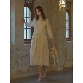 Embroidered linen dress