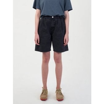 골스튜디오 [코엑스몰] 반바지 WOMENS GARMENT DYED TWILL BERMUDA SHORTS-CHARCOAL