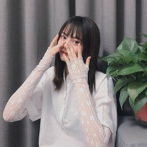 여자 팔 코디 레이스 매쉬 플라워패턴 패션 토시