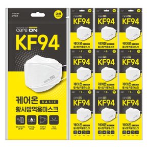 웰크론 케어온베이직 황사마스크 KF94(흰색) 3P x 10매