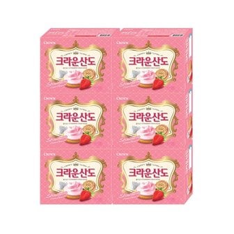  크라운산도 딸기크림치즈161g(8봉) x 6곽