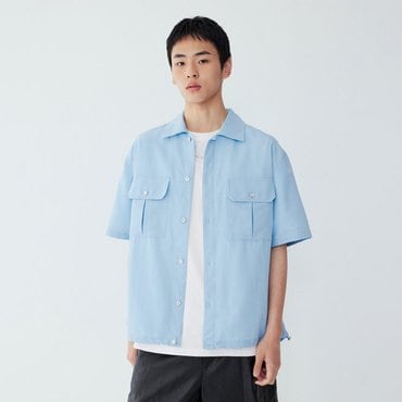 STUDIO TOMBOY [MEN] 투아웃포켓 스트링 반팔셔츠 9155221141 SKYBLUE