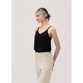 Pleats shirring sleeveless_Black B63002ATT85_B01