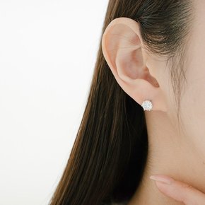 925Silver 1캐럿 모이사나이트 심플 귀걸이 OPQUE5010